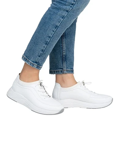 Жіночі кросівки Rieker шкіряні білі (N8550/80) - фото 6 - Miraton