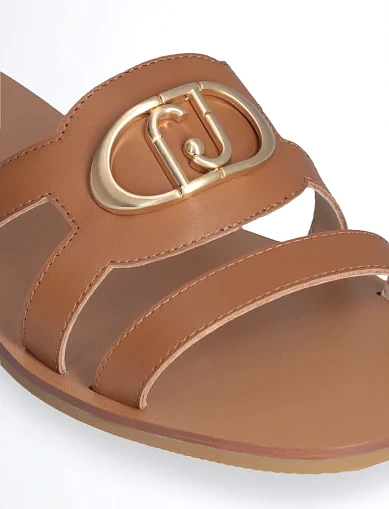 Жіночі шльопанці LIU JO шкіряні помаранчеві (SA5083P0102S1853) - фото 6 - Miraton