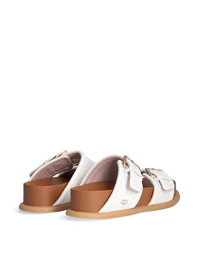 Женские шлепанцы LIU JO из экокожи белые - фото 3 - Miraton