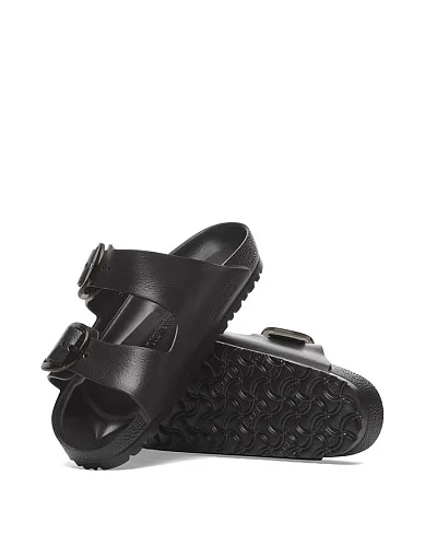 Женские шлепанцы BIRKENSTOCK Arizona Big Buckle Eva резиновые черные - фото 4 - Miraton