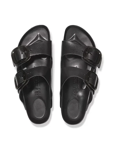 Женские шлепанцы BIRKENSTOCK Arizona Big Buckle Eva резиновые черные - фото 5 - Miraton