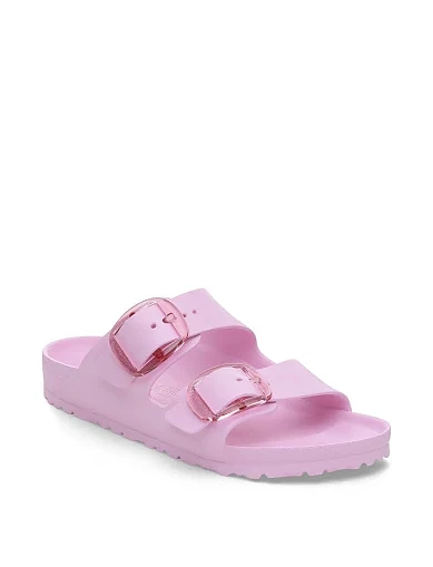 Женские шлепанцы BIRKENSTOCK Arizona Big Buckle Eva резиновые розовые - фото 2 - Miraton
