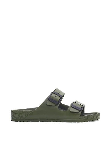 Мужские шлепанцы BIRKENSTOCK Arizona Stealth Buckle EVA резиновые зеленые - фото 1 - Miraton