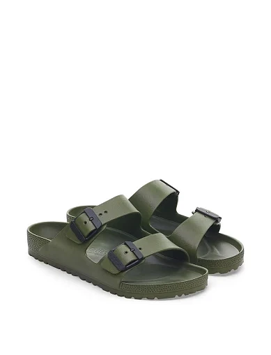 Мужские шлепанцы BIRKENSTOCK Arizona Stealth Buckle EVA резиновые зеленые - фото 3 - Miraton