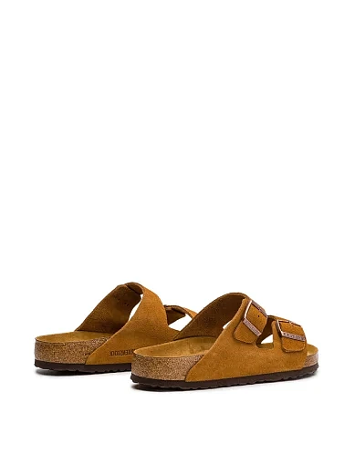 Женские шлепанцы BIRKENSTOCK Arizona Bs замшевые оранжевые - фото 3 - Miraton