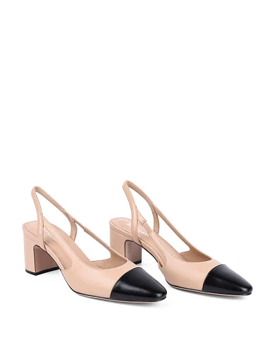 Жіночі туфлі слінгбеки Attizzare шкіряні бежеві (TG239121-192) - фото 3 - Miraton