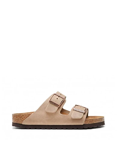 Чоловічі шльопанці BIRKENSTOCK Arizona шкіряні бежеві - фото 1 - Miraton
