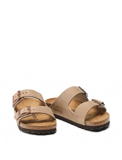 Чоловічі шльопанці BIRKENSTOCK Arizona шкіряні бежеві - фото 3 - Miraton