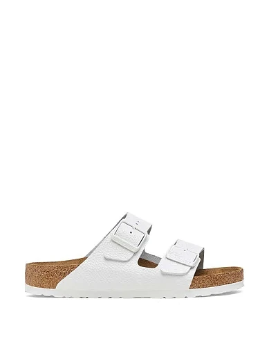 Жіночі шльопанці BIRKENSTOCK Arizona шкіряні білі (1025048) - фото 1 - Miraton