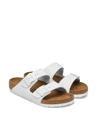 Жіночі шльопанці BIRKENSTOCK Arizona шкіряні білі (1025048) - фото 3 - Miraton