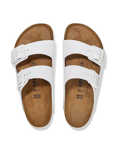 Жіночі шльопанці BIRKENSTOCK Arizona шкіряні білі (1025048) - фото 4 - Miraton
