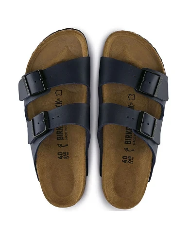 Чоловічі шльопанці BIRKENSTOCK Arizona Bs з екошкіри сині - фото 4 - Miraton