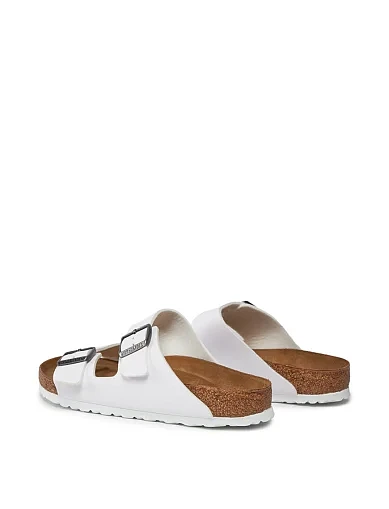 Жіночі шльопанці BIRKENSTOCK Arizona з екошкіри білі (552681 ВЛ25) - фото 3 - Miraton