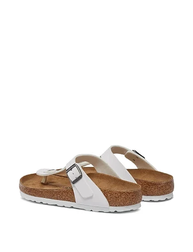 Жіночі шльопанці BIRKENSTOCK Gizeh з екошкіри білі (745531) - фото 3 - Miraton