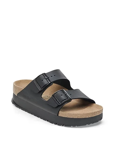 Женские шлепанцы BIRKENSTOCK из экокожи черные - фото 2 - Miraton
