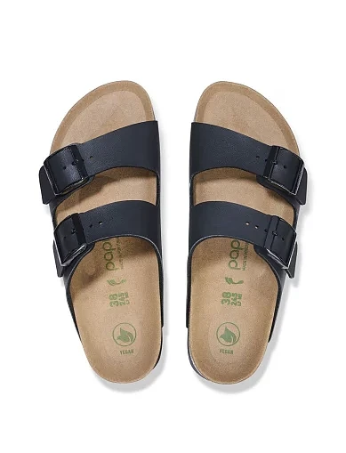 Женские шлепанцы BIRKENSTOCK из экокожи черные - фото 5 - Miraton