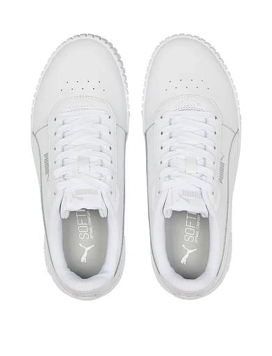 Женские кеды PUMA Carina 2.0 из искусственной кожи белые - фото 4 - Miraton