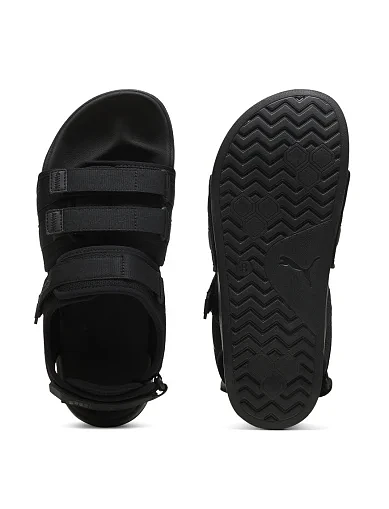 Женские сандалии PUMA Leadcat City тканевые черные - фото 4 - Miraton