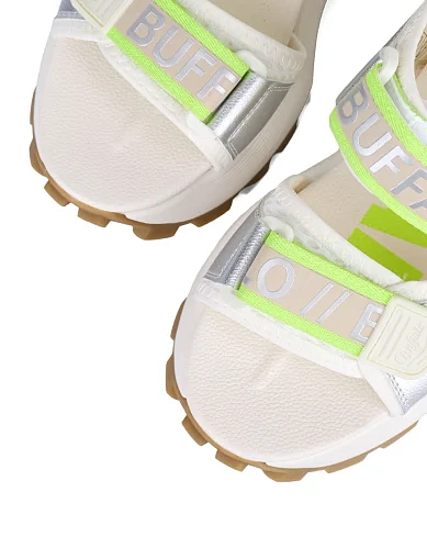 Женские сандалии Buffalo из экокожи белые - фото 5 - Miraton