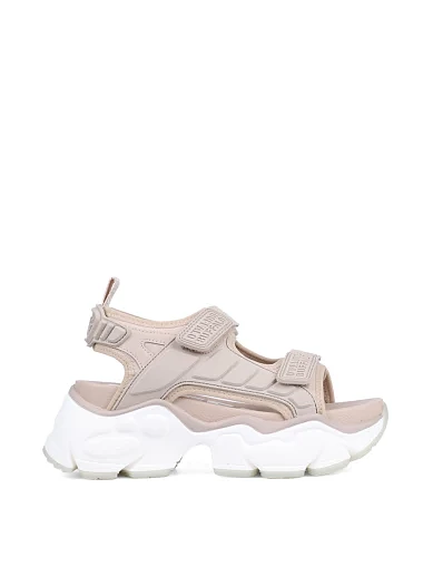 Женские сандалии Buffalo из экокожи бежевые - фото 1 - Miraton