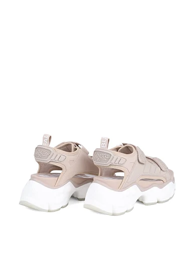 Женские сандалии Buffalo из экокожи бежевые - фото 4 - Miraton