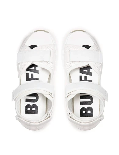 Женские сандалии Buffalo из экокожи белые - фото 5 - Miraton