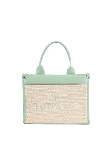 Женская сумка тоут MIRATON тканевая зеленая - фото 1 - Miraton