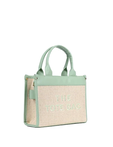 Женская сумка тоут MIRATON тканевая зеленая - фото 2 - Miraton