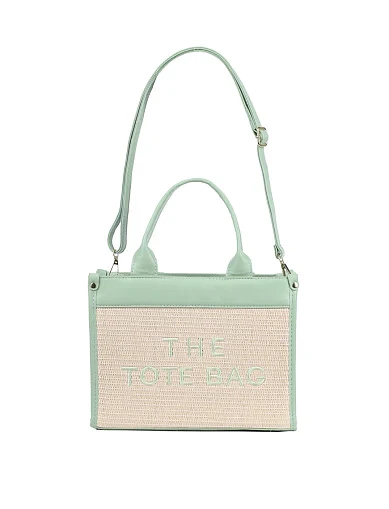 Женская сумка тоут MIRATON тканевая зеленая - фото 6 - Miraton