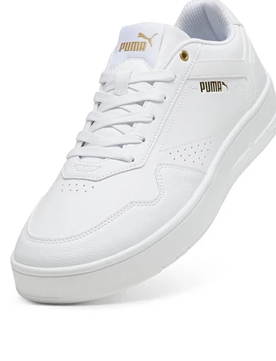 Мужские кеды PUMA Court Classic Sneakers из искусственной кожи белые - фото 5 - Miraton