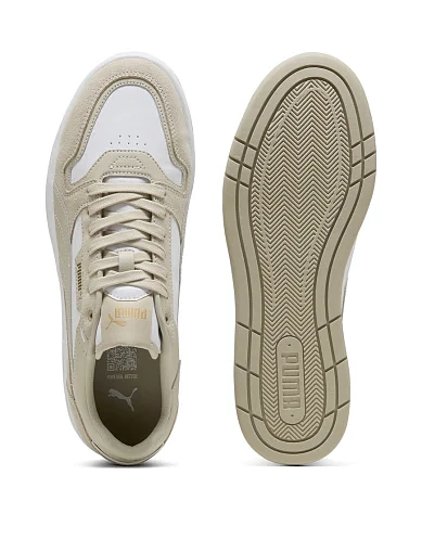 Мужские кеды PUMA Court Classic Suede Sneakers замшевые бежевые - фото 4 - Miraton