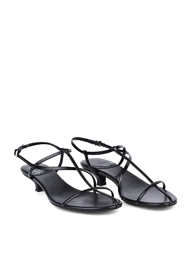 Жіночі босоніжки JEFFREY CAMPBELL з екошкіри чорні (TRAWL-MD(TRAL-MD)) - фото 4 - Miraton