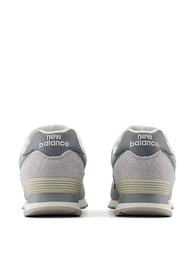Жіночі кросівки New Balance 574 замшеві сірі (U574BKR) - фото 5 - Miraton