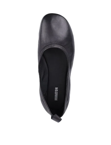 Женские балетки MIRATON кожаные черные - фото 4 - Miraton