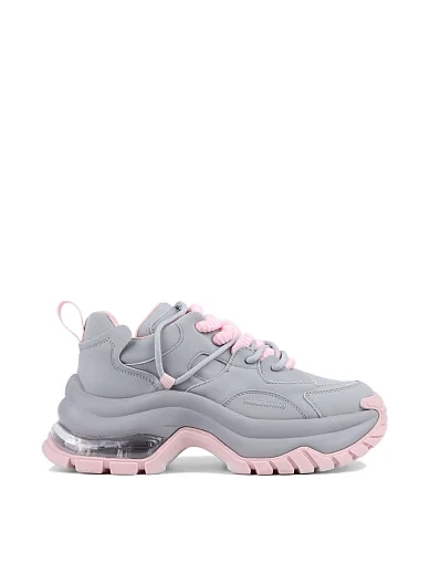 Женские кроссовки MIRATON кожаные серые - фото 1 - Miraton