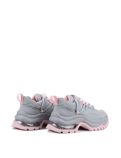 Женские кроссовки MIRATON кожаные серые - фото 4 - Miraton