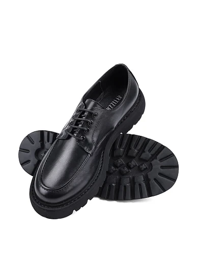 Жіночі туфлі дербі Attizzare шкіряні чорні (XH3109-226) - фото 2 - Miraton