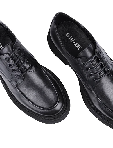 Жіночі туфлі дербі Attizzare шкіряні чорні (XH3109-226) - фото 5 - Miraton