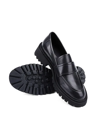 Жіночі туфлі лофери Attizzare шкіряні чорні (TYS1319-18-1) - фото 2 - Miraton