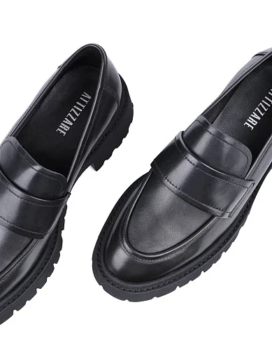 Жіночі туфлі лофери Attizzare шкіряні чорні (TYS1319-18-1) - фото 5 - Miraton