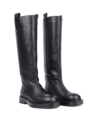 Жіночі чоботи MIRATON шкіряні чорні(JR1115-3) - фото 3 - Miraton