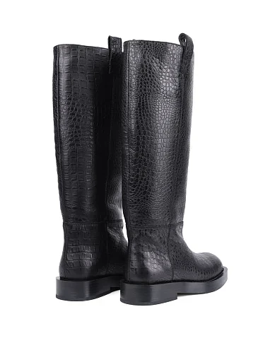 Жіночі чоботи MIRATON шкіряні чорні(JR1115-3) - фото 4 - Miraton