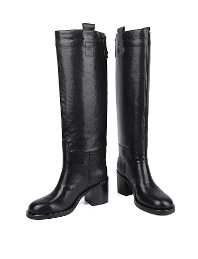 Жіночі чоботи MIRATON шкіряні чорні(8107H-1709-N472) - фото 2 - Miraton