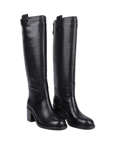 Жіночі чоботи MIRATON шкіряні чорні(8107H-1709-N472) - фото 4 - Miraton