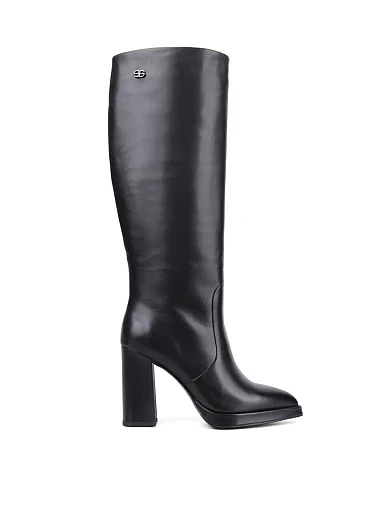 Женские сапоги Attizzare кожаные черные - фото 1 - Miraton