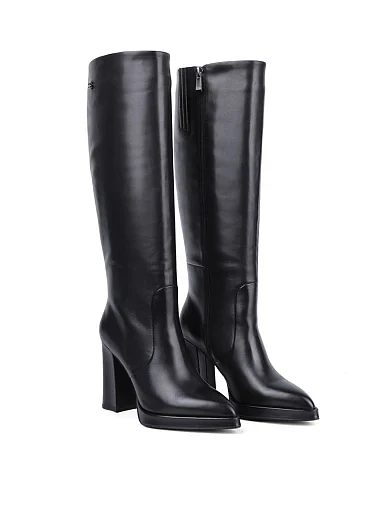 Женские сапоги Attizzare кожаные черные - фото 3 - Miraton