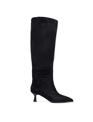 Жіночі ботфорти Attizzare велюрові чорні(K82111-3-Z1R) - фото 1 - Miraton
