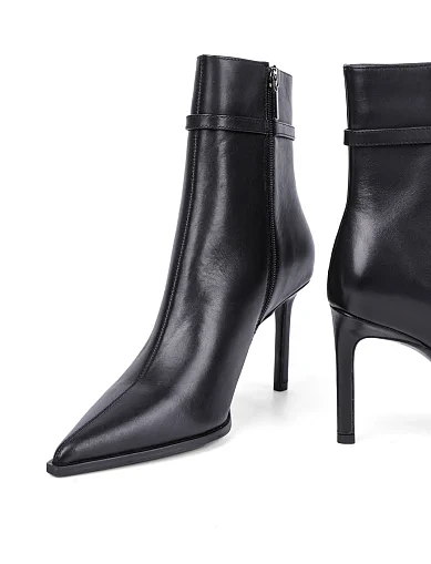 Женские ботинки MIRATON кожаные черные - фото 2 - Miraton