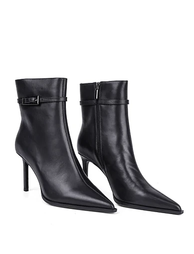 Женские ботинки MIRATON кожаные черные - фото 3 - Miraton