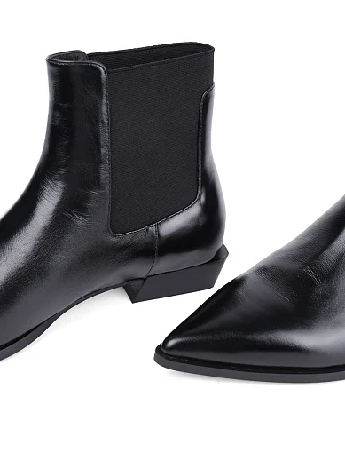 Женские ботинки MIRATON кожаные черные - фото 2 - Miraton